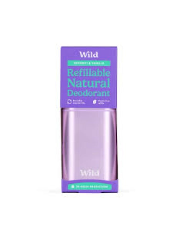 Wild Refillable, Natural Deodorant with Case Coconut and Vanilla 40g - Image 4
