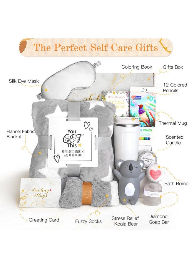 Suhctuptx Get Well Soon Gifts for Women, Care Package Get Well Gift Basket Relaxing Spa Self Care Gifts, After Surgery Sympathy Blanket Tumbler 11-Piece Feel Better Gift for Best Friend BFF Mom Sister - Image 2