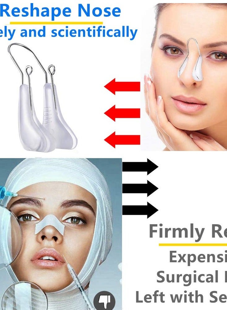 Nose Shaper Lifter Clip Nose Beauty Up Lifting Silicone Safe and Soft Unisex Pain-free Nose Bridge Straightener Corrector, Nose Modification Tool for Wide Crooked Nose Women Men, 3pcs, - Image 5