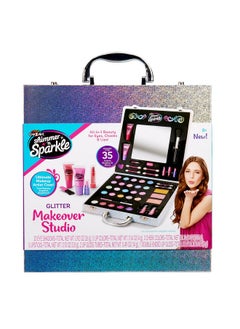 Cra-Z-Art Shimmer 'n Sparkle Glitter Makeover Studio Beauty Kit - All-in-One Beauty for Eye, Cheeks and Lips for Ages 8 and Up  - Image 1