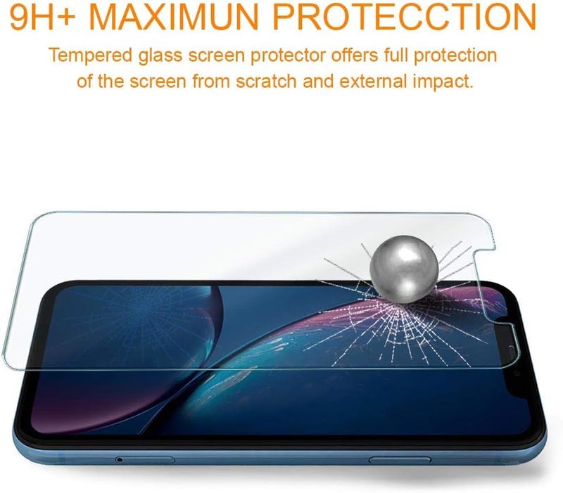 ري حزمة من 2 واقيات شاشة من الزجاج المقوى لهاتف Motorola Moto G7 Power، قوة الواقي 9H+، مقاومة للخدوش، ومضادة لتكون الفقاعات الزيتية. - Image 5