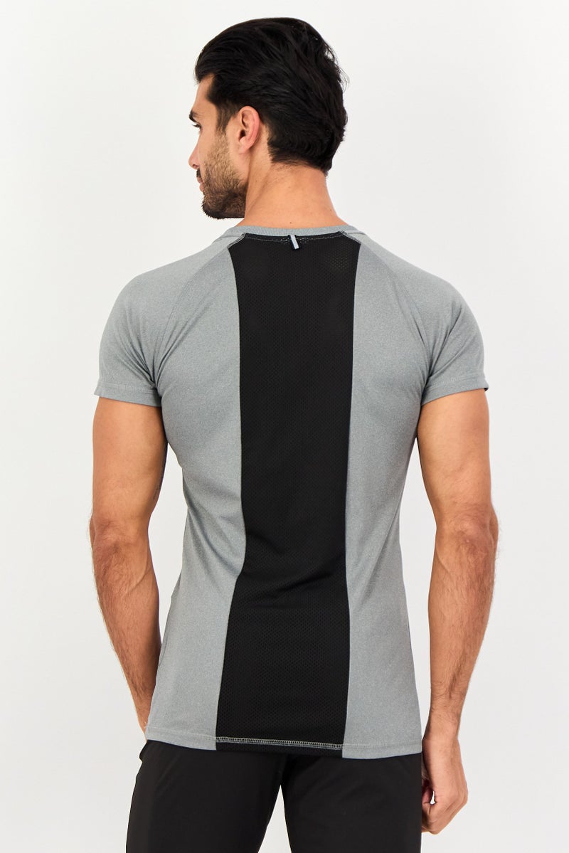 PUMA Men Slim Fit Short Sleeve Training T-Shirts, Grey - Image 4