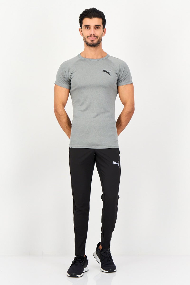 PUMA Men Slim Fit Short Sleeve Training T-Shirts, Grey - Image 3