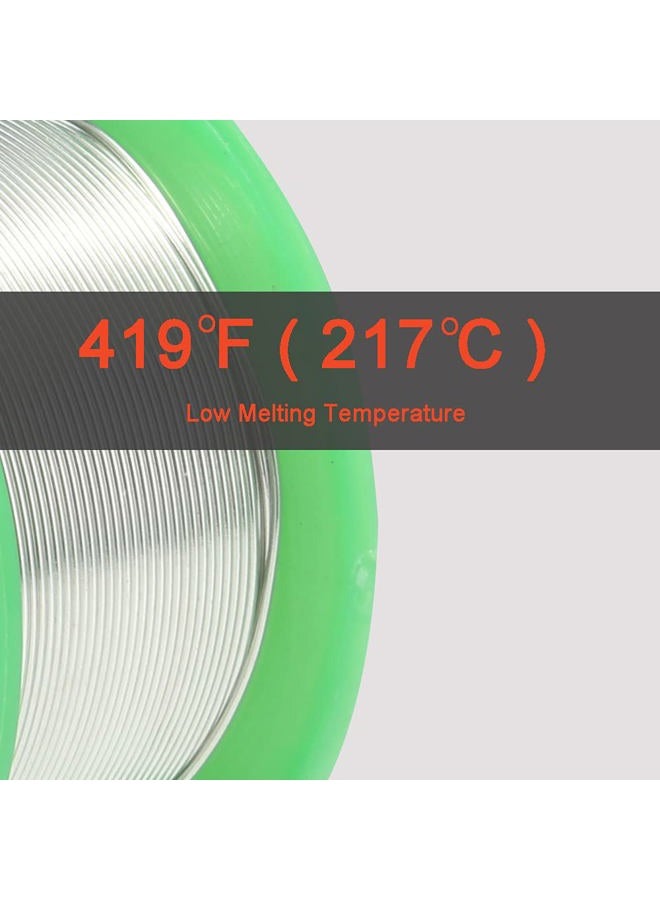 E ENERSYSTEC Solder Wire No Lead Rosin Core Flux 0.8mm Electric Solder Fine Sn99 Ag0.3 Cu0.7 Flow 0.032in 0.11lb for Electronics Soldering Unlead 50g - Image 3