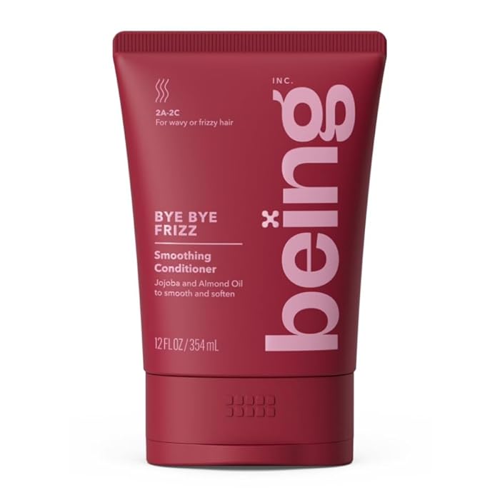 being BYE BYE FRIZZ Smoothing Conditioner,for Wavy & Frizzy Hair,Jojoba Almond Oil 12 fl oz - Image 1