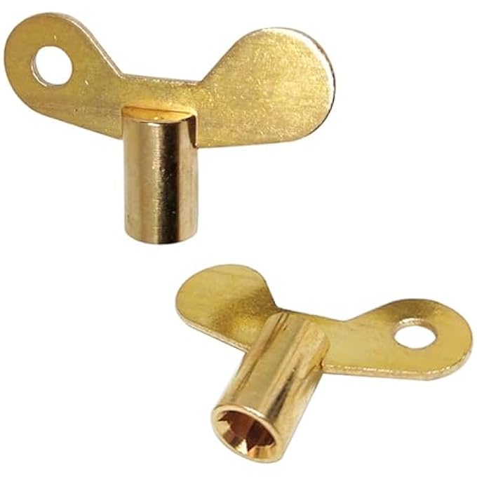 RADIATOR BLEED KEY, RADIATOR VALVE CAPS, FOR BLEEDING RADIATORS, FAUCET, MADE OF SOLID BRASS- PACK OF 2 - Image 1