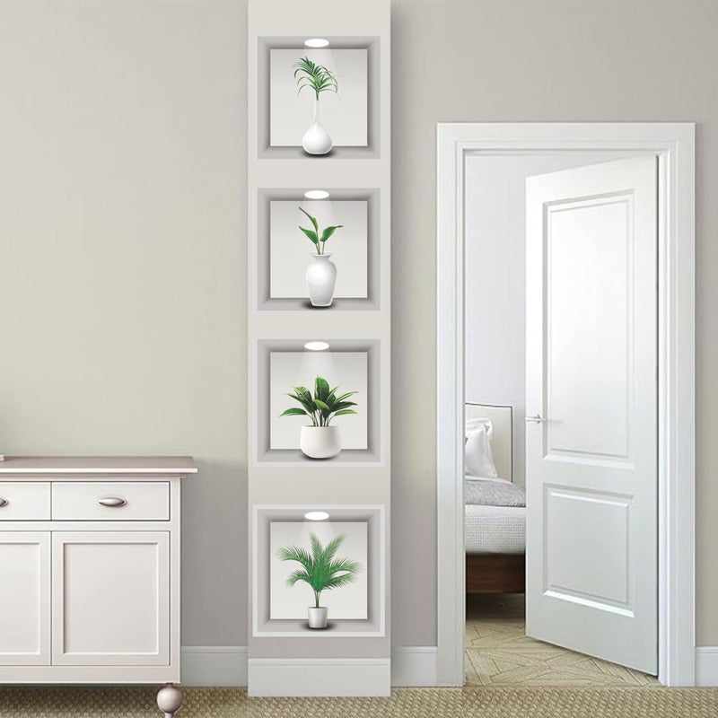 DivineDesigns 3D Type Wall Stickers | Flower Pot Wallpaper Self Adhesive Stickers | Size - 31 cm x 31 cm (Pack of - 4pcs) (Flower Pot) - Image 4