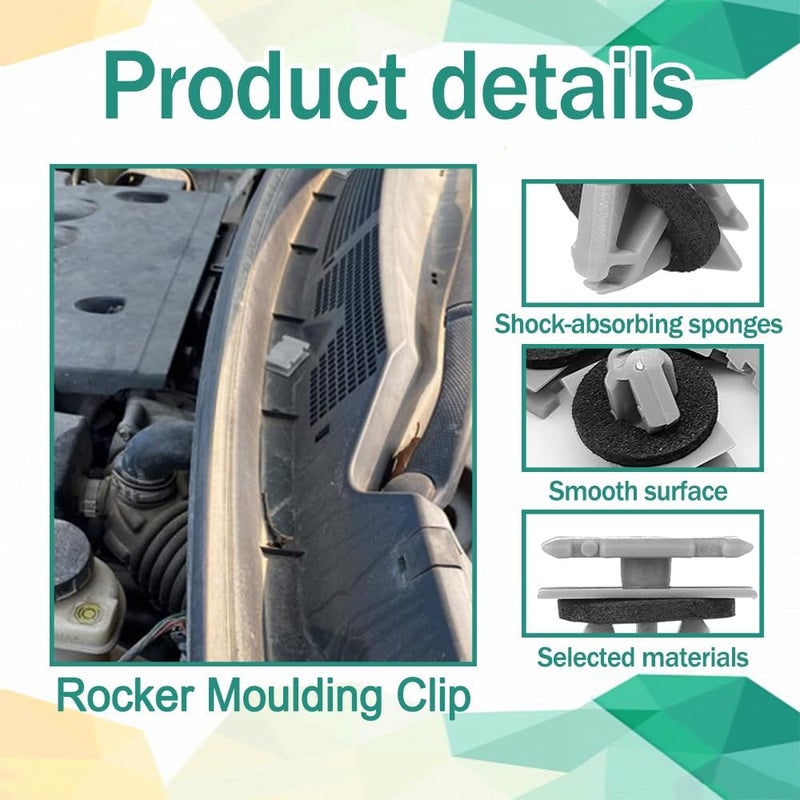 HEVLE 20PCS Rocker Wheel Flare Molding Clips - Image 3