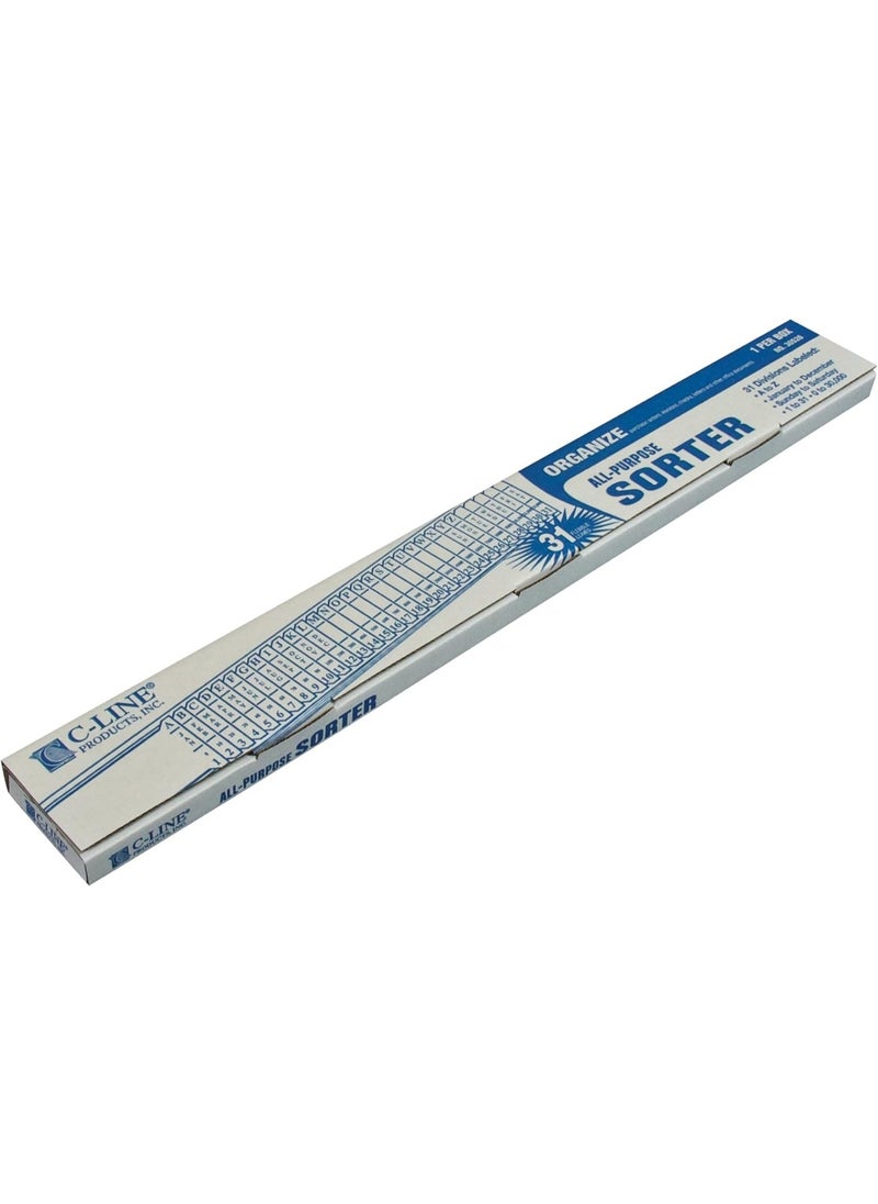 C-Line C-Line All-Purpose Document Sorter, 2.5 x 23.5 Inch, Blue (30526)  - Image 1