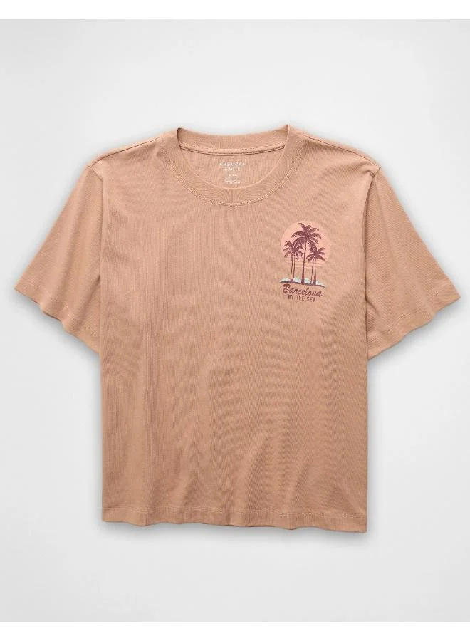 American Eagle AE Oversized Food Graphic T-Shirt