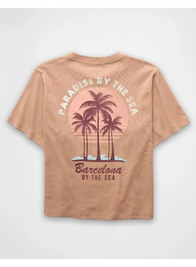 American Eagle AE Oversized Food Graphic T-Shirt