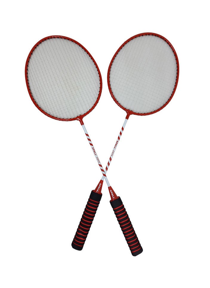 Spall Badminton Racket With Grip Soft Handles Smash Power Frame With Free Full Cover Ultra Light Weight Carbon Fiber Single High Grade Perfect For Men And Women 