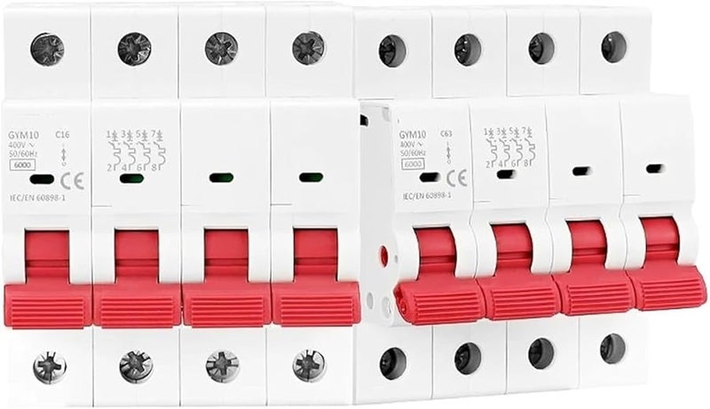 قاطع الدائرة المصغر من النوع C 25 أمبير 4 أقطاب منحنى C 6 كيلو أمبير معتمد CE CB 220 فولت 400 فولت - Image 3