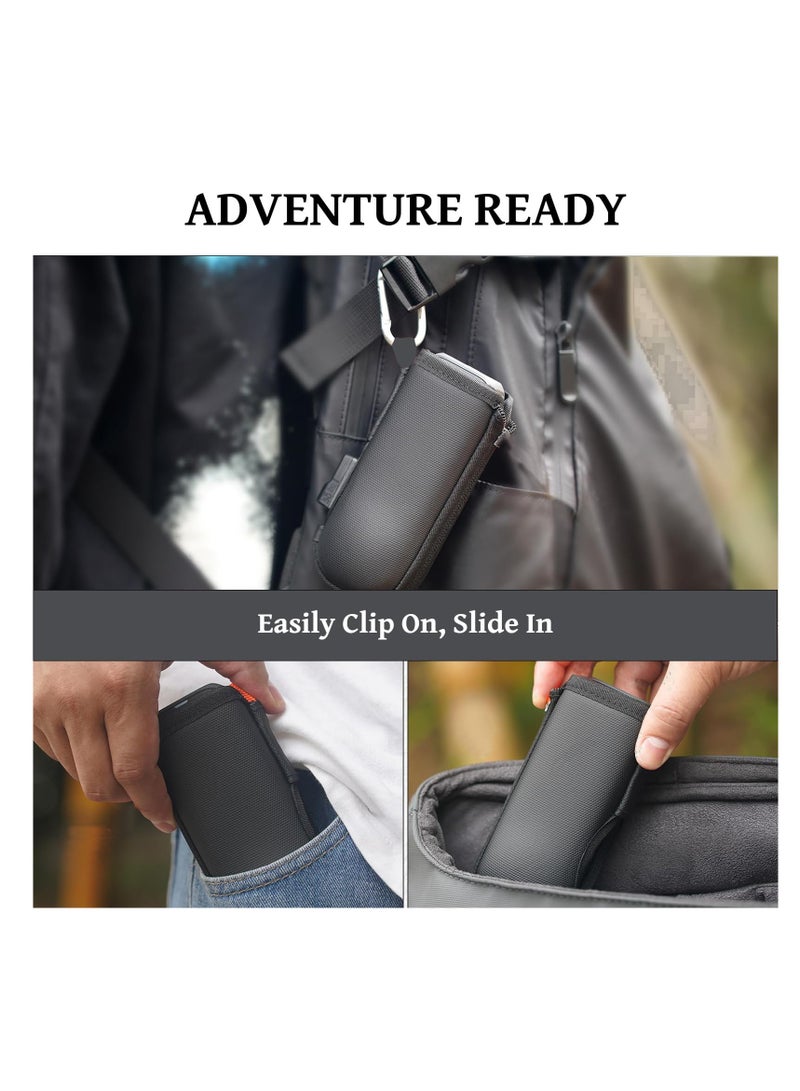 Excefore Protective Carrying Case for Insta360 X4 Accessories, Hard Shell Travel Storage Case for Insta 360 X4, Portable Camera Bag with Clip Compatible with Insta360 X4, Case Only, Black - Image 4