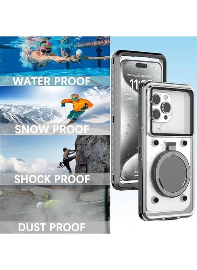 erorex - 2024 Diving Phone Case Upgrade 50Ft 15M Universal Underwater Photography Housings Case With Stand Snorkeling Waterproof Phone Case For Iphone Samsung Huawei - Image 1