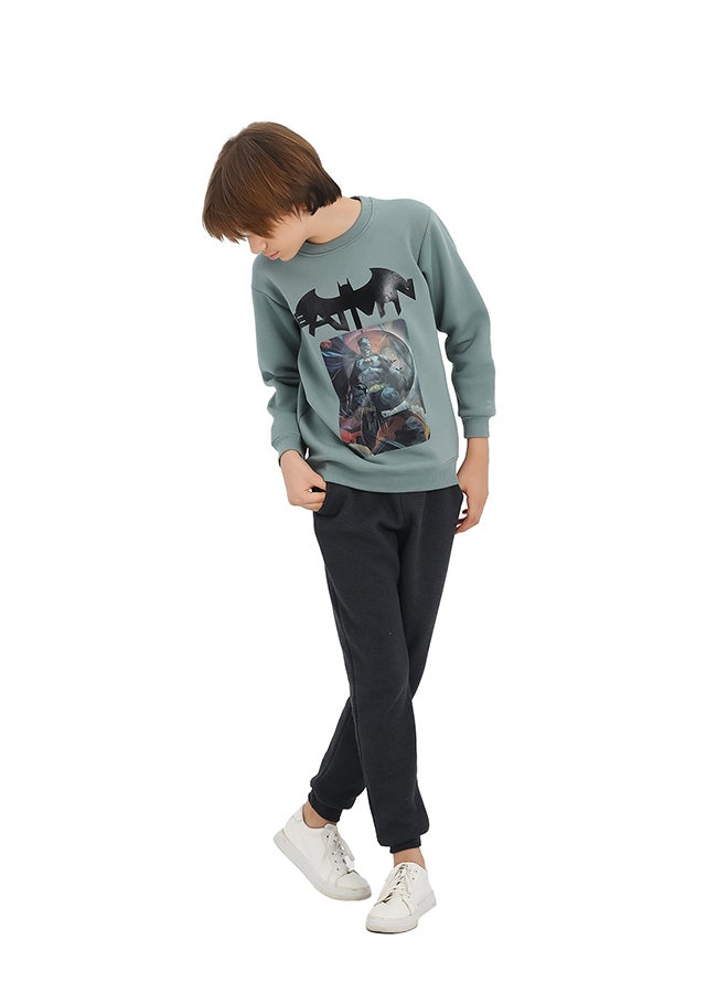 JOCKEY Boy Inner Fleece Bat Man Print Winter Pajama Set