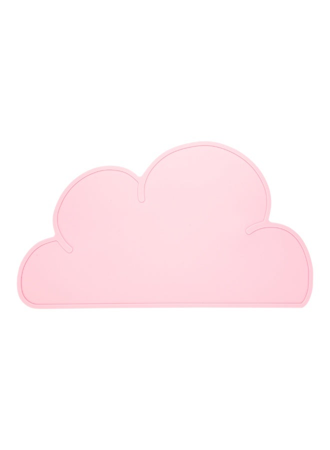 Restaurantware حصيرة طعام على شكل سحابة من السيليكون - وردي - غير قابلة للانزلاق - سهلة التنظيف - حماية للطاولة - رائعة للأطفال والرضع - 18 3/4" × 10 1/2" - علبة 1 قطعة - Image 1