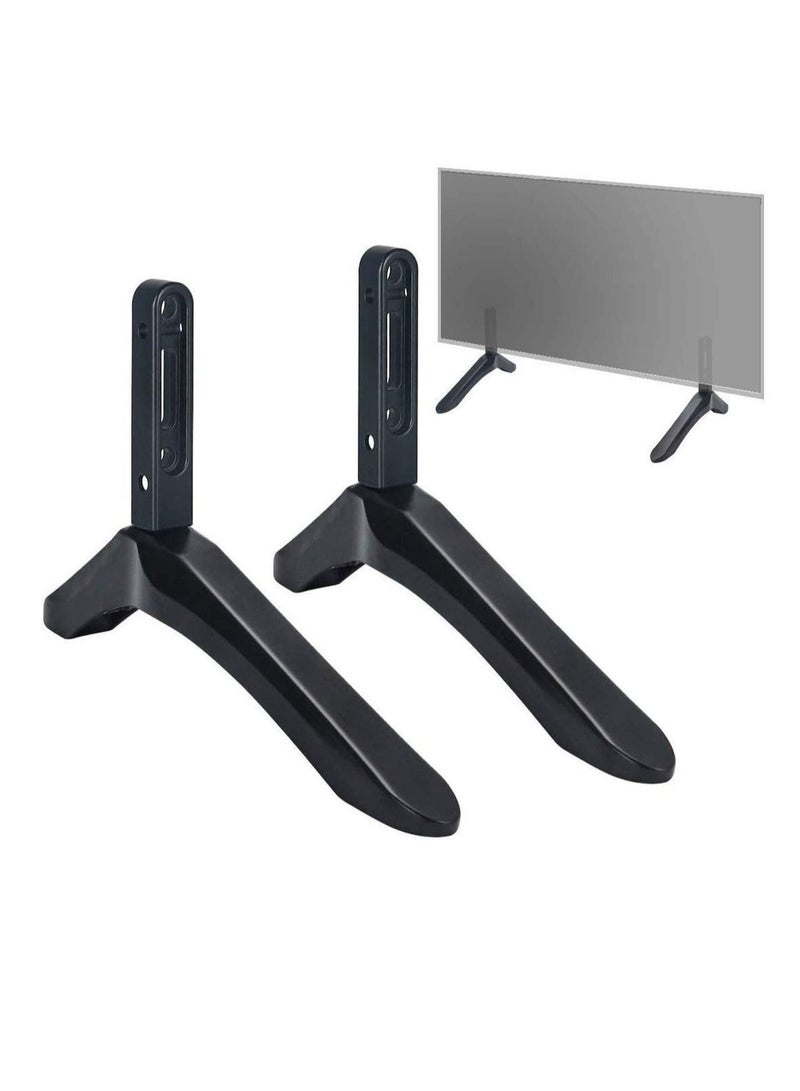 Universal TV Stand,Base Table Top TV Stand,TV legs,TV Pedestal Feet for Most Televisions with Mounting Hole Distance from 0.787-2.16 inch / 2cm-5.5cm, BLACK - Image 1