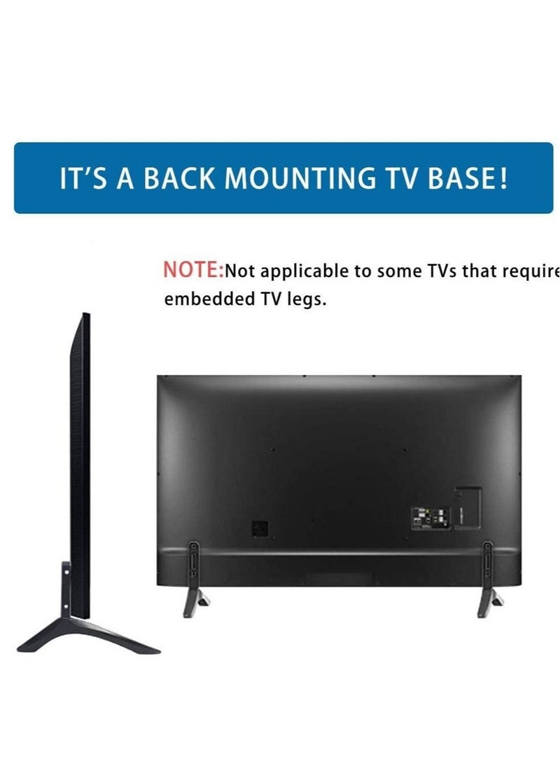 Universal TV Stand,Base Table Top TV Stand,TV legs,TV Pedestal Feet for Most Televisions with Mounting Hole Distance from 0.787-2.16 inch / 2cm-5.5cm, BLACK - Image 3