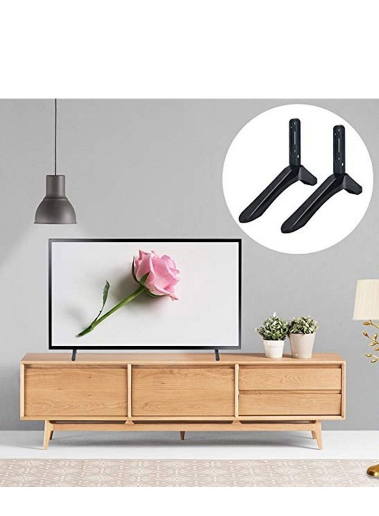 Universal TV Stand,Base Table Top TV Stand,TV legs,TV Pedestal Feet for Most Televisions with Mounting Hole Distance from 0.787-2.16 inch / 2cm-5.5cm, BLACK - Image 2