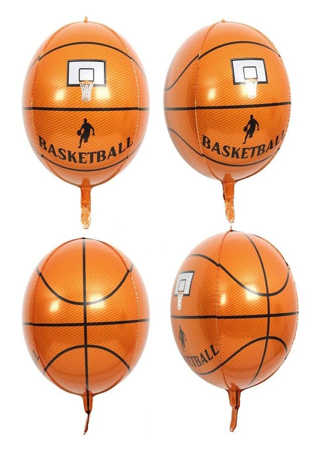 Balloonistics 4D Basketball Foil Balloon Bouquet for Sports Theme Set of 5 - Image 4