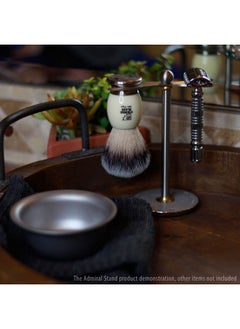 Vikings Blade Luxury Razor and Brush Stand, The Admiral by VIKINGS BLADE, Ancient Viking Look with Heavy Distressed Stainless Steel & Brass, Extra Wide Openings, Fits Most Razors and Brushes  - Image 5