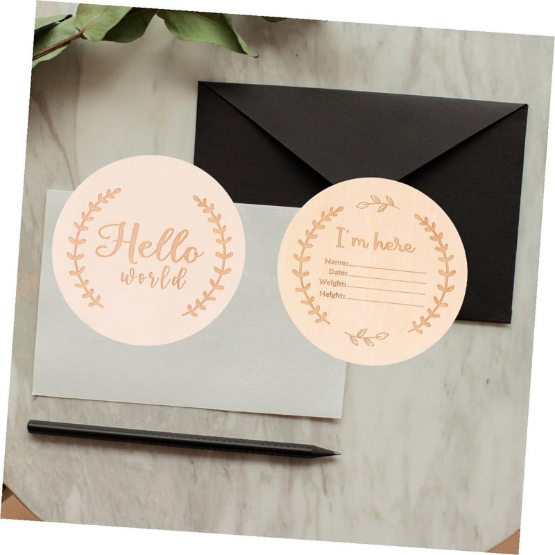 14Pcs Wooden Newborn Milestone Cards Monthly Baby Photo Props For Shower Celebrations - Image 5