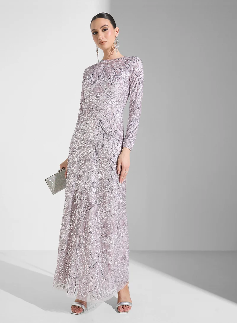 MARYISA Sequin Embellished Dress