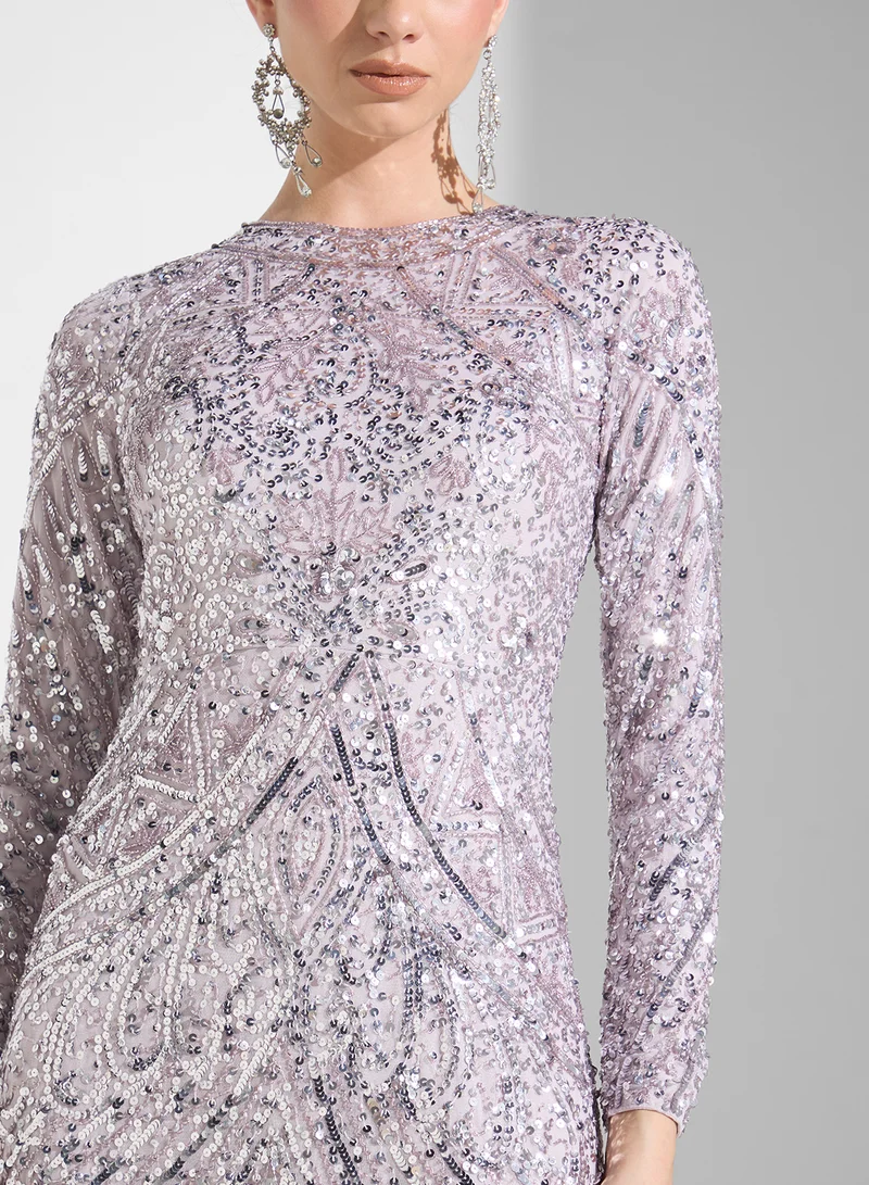 MARYISA Sequin Embellished Dress