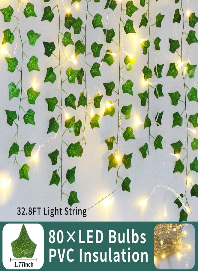 Freyalife Fake Vines for Room Decor(12 Pack 84 FT),with CE Certified 80 LED String Lights,Artificial Plant Ivy for Aesthetic Home Bedroom Wall Wedding Party Office Patio Indoor, Outdoor Garden Décor - Image 5