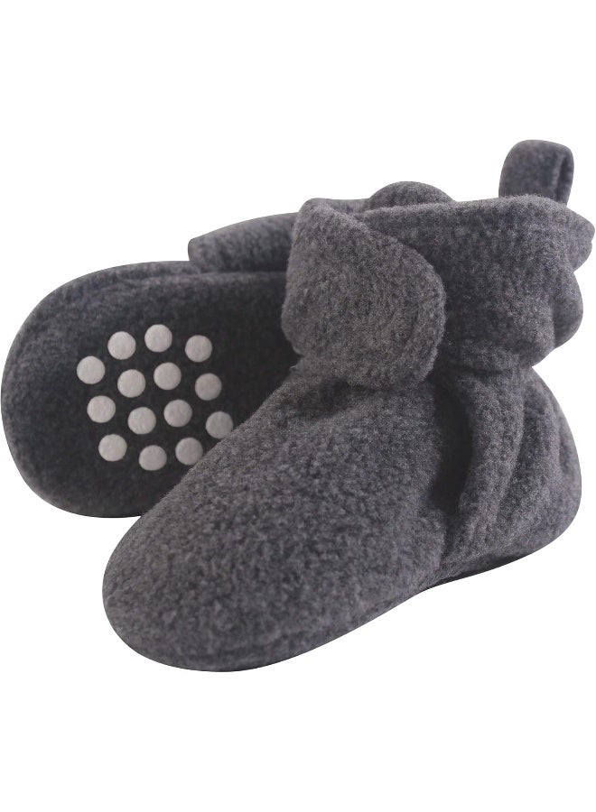 Luvable Friends Luvable Friends Girl's Cozy Fleece Booties with Non Skid Bottom Slipper Sock  - Image 2