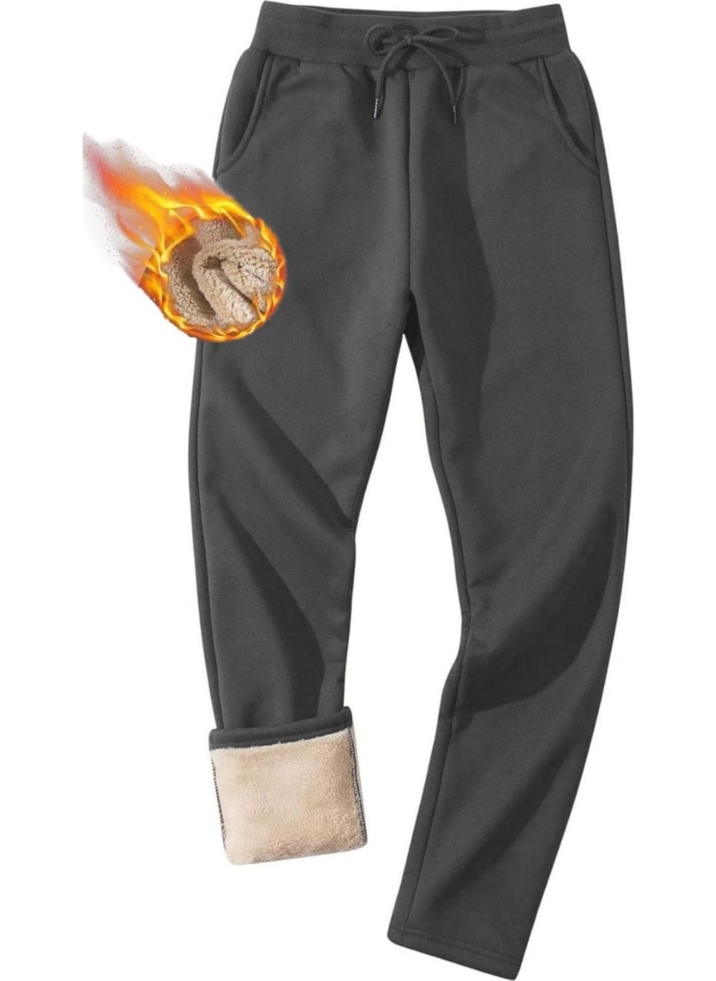 Ghassy Co. - Men's Ultra Thermal Winter Sherpa Lined Active Running Normal Leg Jogger Sweatpants - Image 1