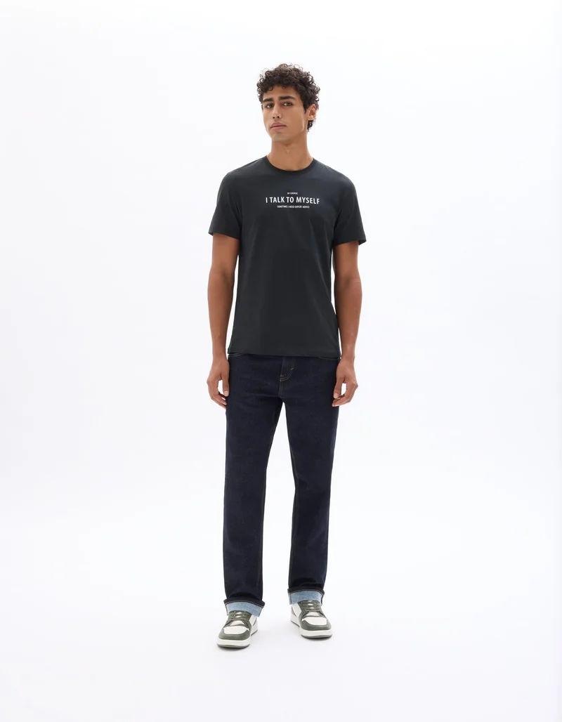 Celio  Mexmind Navy Short Sleeves Tshirt for Men | Best Price UAE