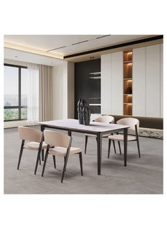 Home Box Valeria 7-Piece 6-Seater Sintered Stone Dining Set 90 x 76 x 160 cm  - Image 2