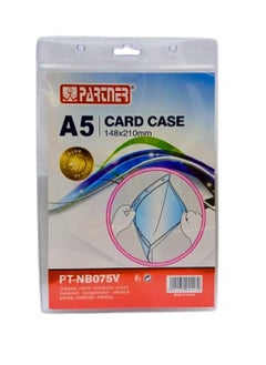 PARTNER A5 size transparent hard PVC used for documents up to 148 x 210mm or 5.8 x 8.3 inch. Perfect for picture, certificate, drawing and more  - Image 1