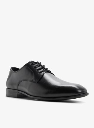 white dress with black piping Black Derby Dress Shoes | Mens Patent Flair main image 1