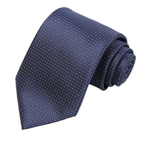 KissTies Mens Navy Patriot Blue White Dot Tie Set Necktie + Gift Box - Image 1