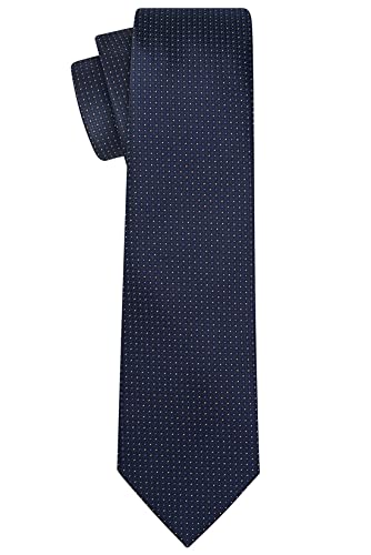 KissTies Mens Navy Patriot Blue White Dot Tie Set Necktie + Gift Box - Image 4