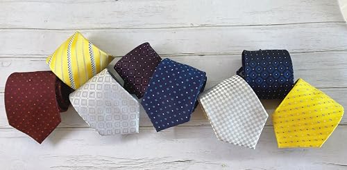KissTies Mens Navy Patriot Blue White Dot Tie Set Necktie + Gift Box - Image 5