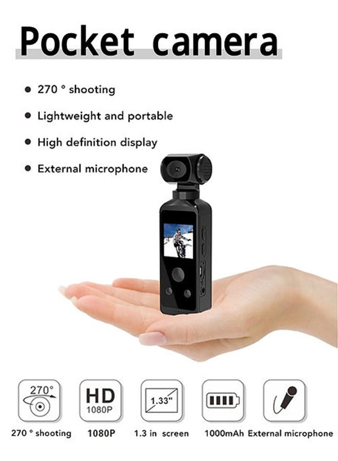 Generic 4K HD Camera, 270° Rotatable Large Wide Angle, Included 128G Card, 30m/98ft Underwater Camera with  Mic for Outdoor Riding Diving Shooting Vlog , 1000mAh Rechargeable - Image 5