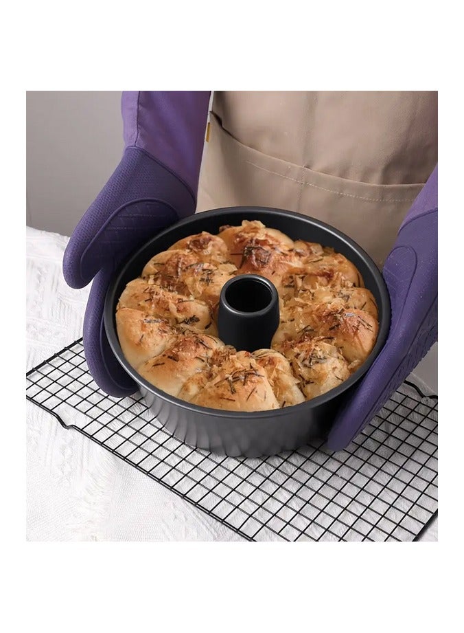 بيسبل بيسبيل قالب كيك غير لاصق بقاع قابل للإزالة، صينية خبز مستديرة سهلة الإخراج والتنظيف – BB2698 - Image 1