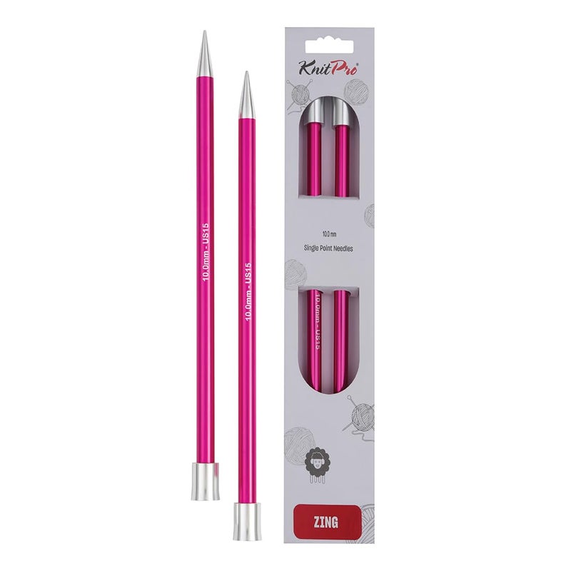 KnitPro Zing Single Pointed Needles 12 30cm  1000mm