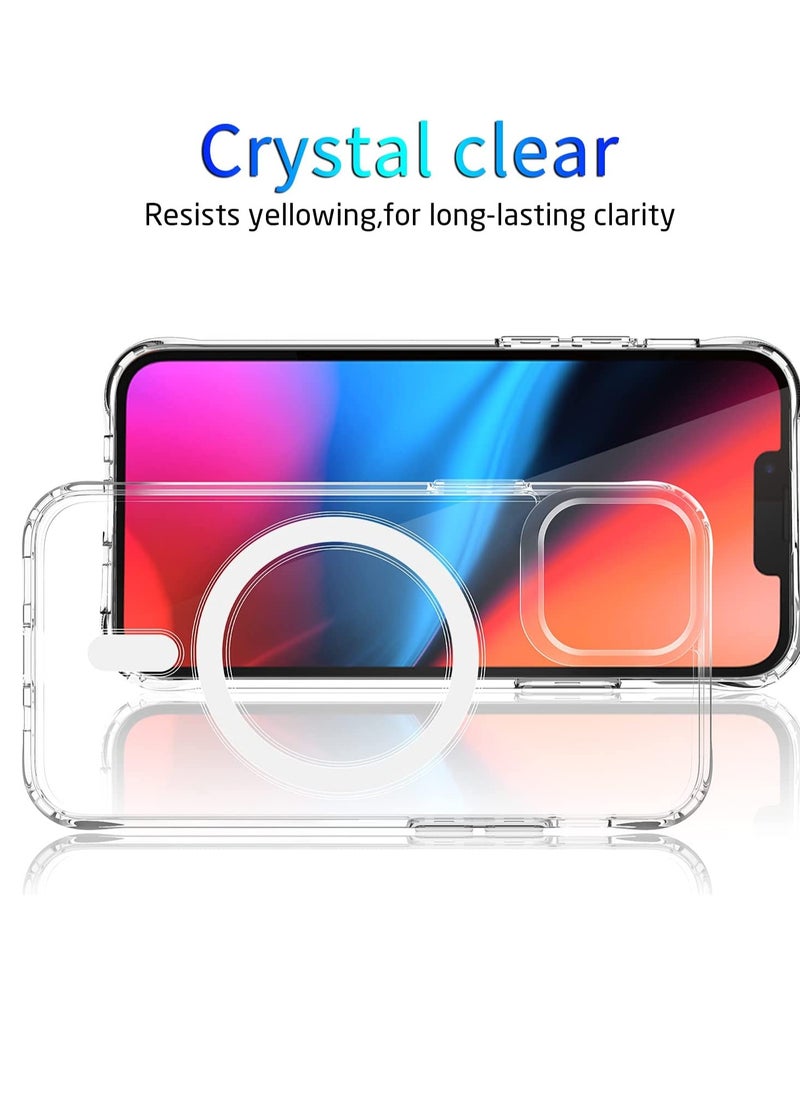 YoYoTech iPhone 14 Plus Magsafe Case 6.7 Inch  (2022) Slim Thin Magnetic Case Anti Yellowing- Shock Resistant Anti-Scratch and Anti-Drop Hard Back- Crystal Clear.  - Image 3