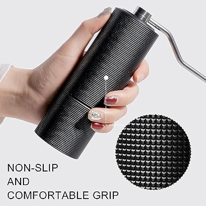 TIMEMORE Chestnut C3 Manual Coffee Grinder 2022 New Version S2C Stainless Steel Conical Burr Capacity 20G Adjustable Setting HighPrecision Double Bearing PositioningMatte Black - Image 4