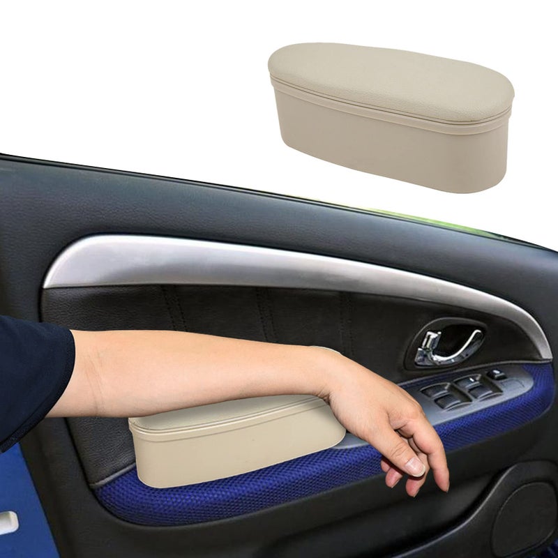 ASUBHA Car Armrest Support Cover Arm Rest Cushion Comfortable Car Side Door Armrest Pillow with Storage Box Relieve Driver Arm Fatigue Waterproof Leather Driver Left Arm Rest Storage Cover for Cars - Image 3