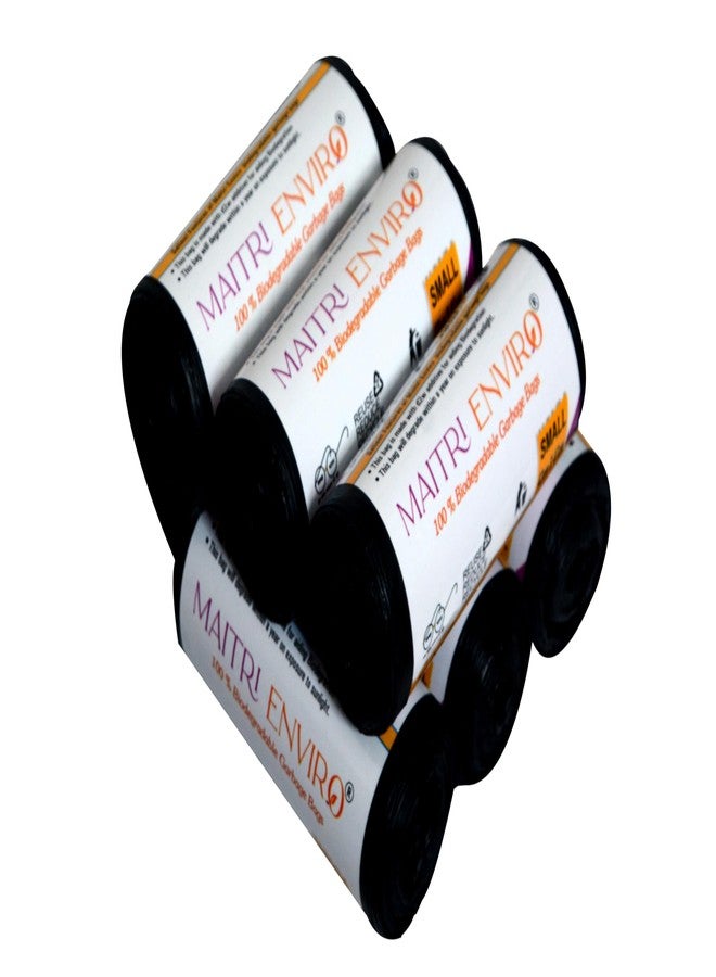 Maitri Enviro Garbage Bags/Dustbin Bag/Trash Bag - Roll Size 17 X 19 Inches (Small) 270 Bags (Pack of-9) Black Colour - Image 1