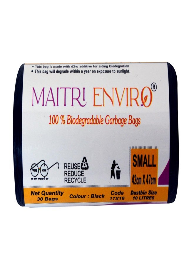 Maitri Enviro Garbage Bags/Dustbin Bag/Trash Bag - Roll Size 17 X 19 Inches (Small) 270 Bags (Pack of-9) Black Colour - Image 3