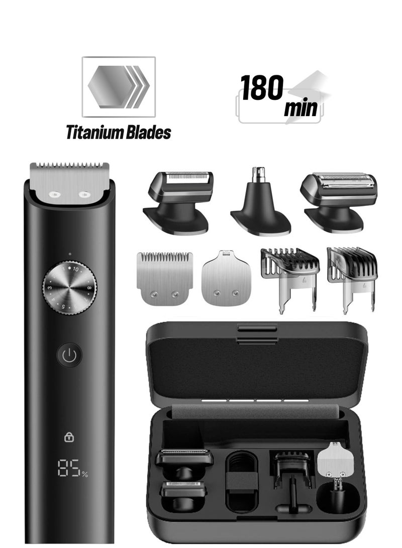 Xiaomi 7-Piece Professional Rechargeable Electric Hair Trimmer Set Xiaomi Grooming Kit Pro Black - Image 1