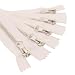 YaHoGa 5pcs 14 Inch Silver Metal Zippers Bulk 5 Close End Metal Zippers for Sewing Bags Crafts Jackets 35cm White - Image 2