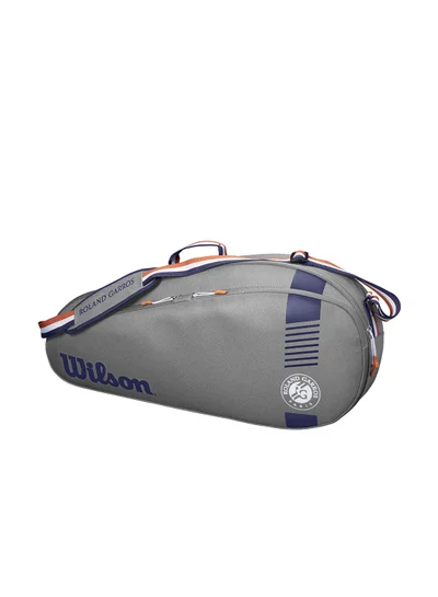 Wilson Roland-Garros Team Tennis Bag, Cream/ Navy, Holds up to 3 Rackets